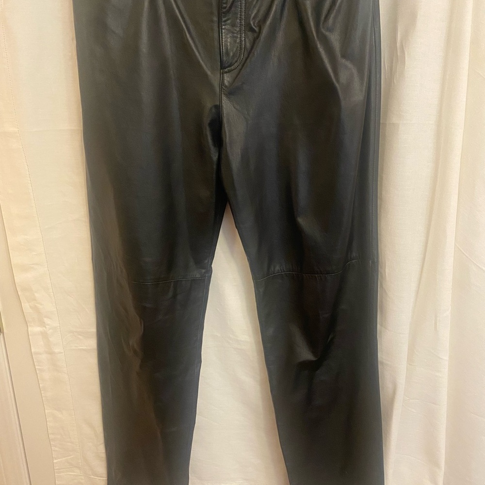 Jones New York Black Leather Pants